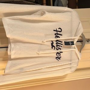 White sweatshirt lightweight hood, new with tags